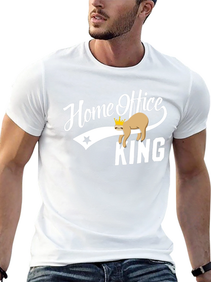 Home Office King Sloth Graphic T-Shirt