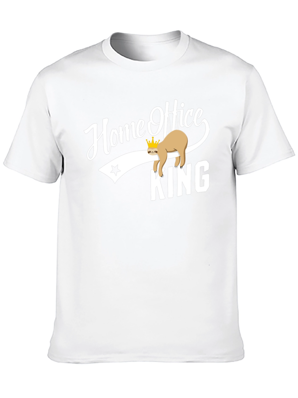 Home Office King Sloth Graphic T-Shirt
