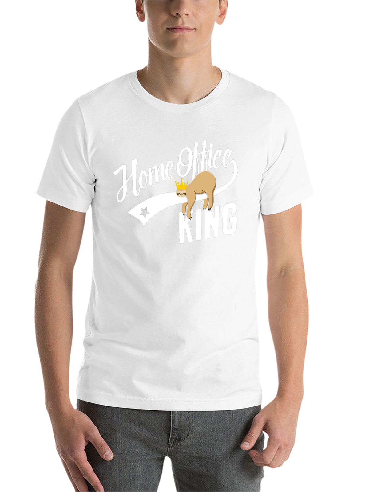 Home Office King Sloth Graphic T-Shirt