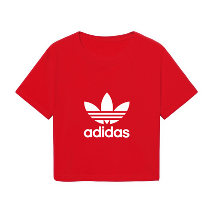 Classic Retro Sport Logo Red Cropped T?Shirt