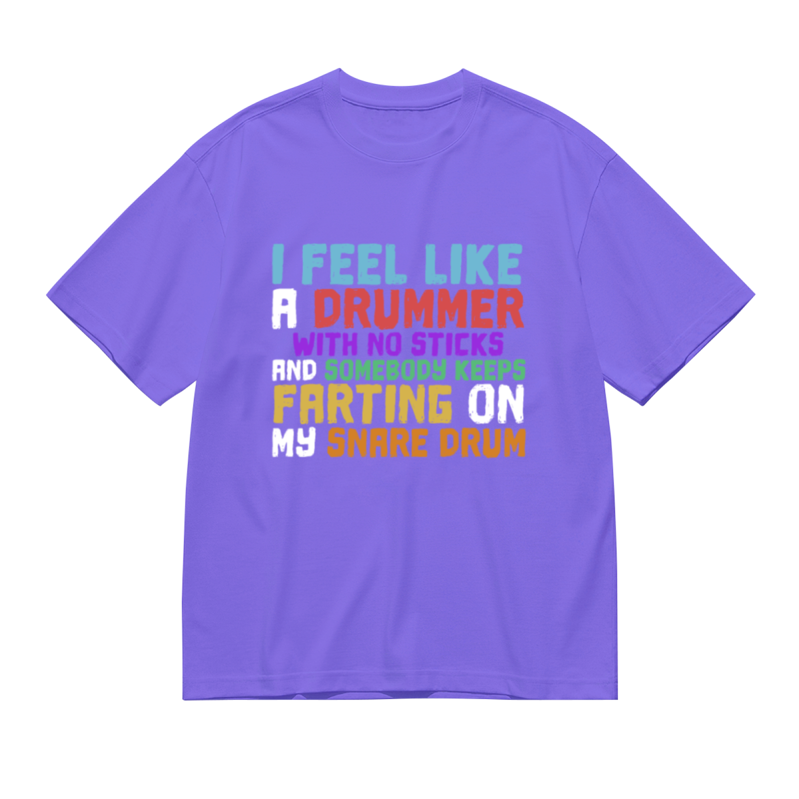 Funny Drummer Slogan Music Band Purple Tee