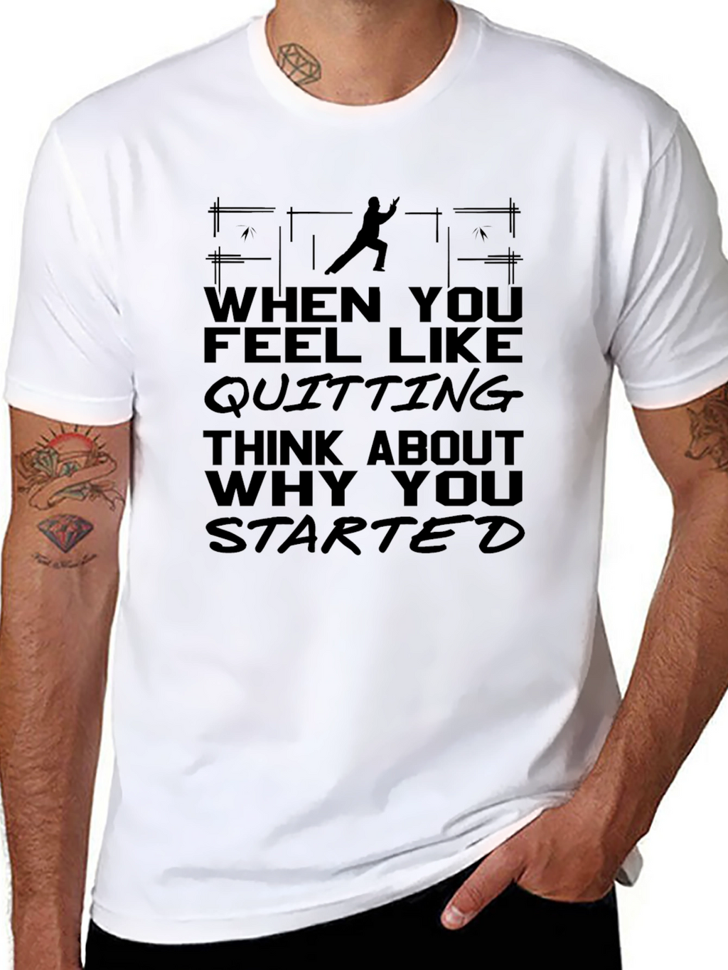 Motivational Quote Graphic Black T-Shirt