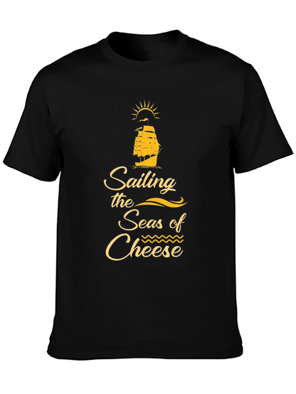 Sailing the Seas of Cheese Black T-Shirt