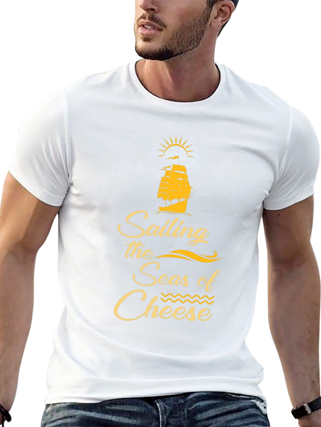 Sailing the Seas of Cheese Black T-Shirt