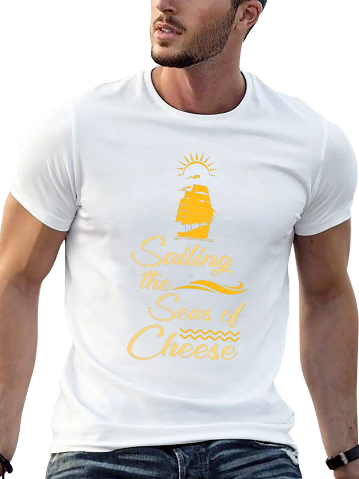 Sailing the Seas of Cheese Black T-Shirt