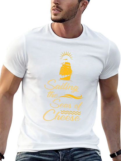 Sailing the Seas of Cheese Black T-Shirt