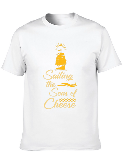 Sailing the Seas of Cheese Black T-Shirt