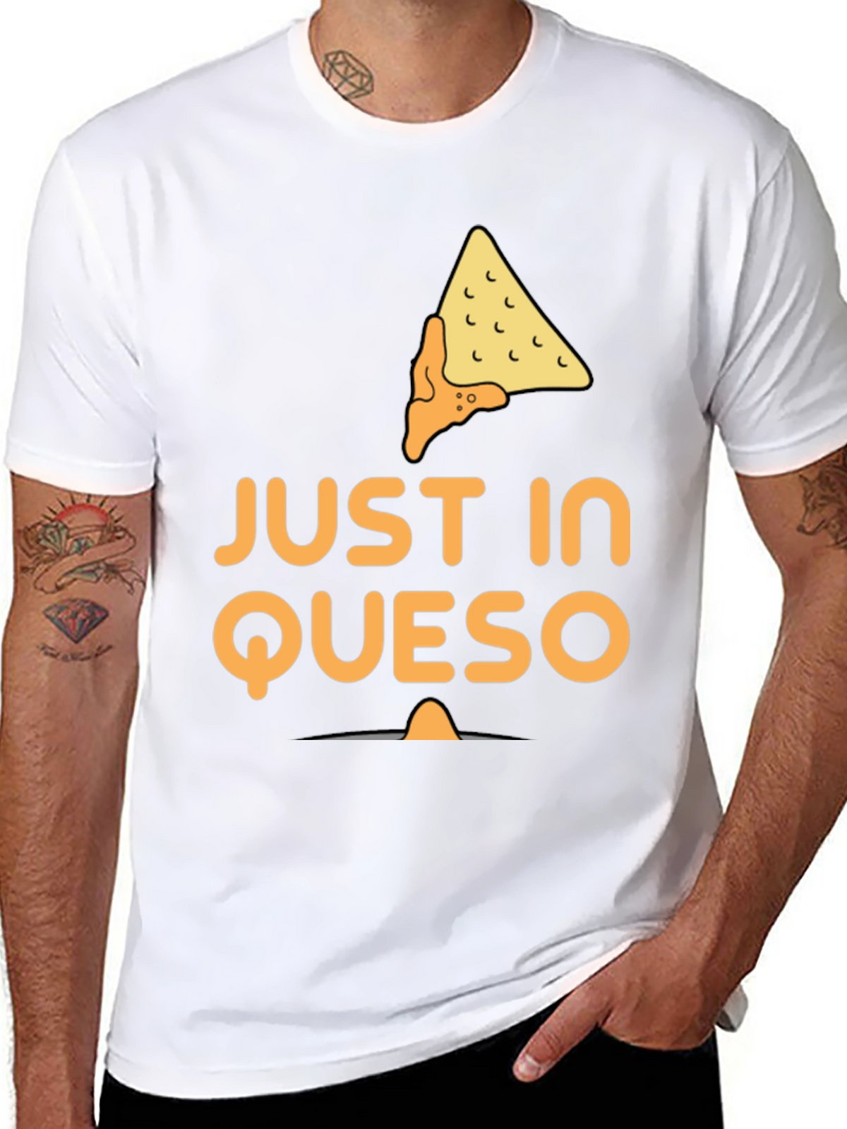 Just In Queso Black T-Shirt - Funny Foodie Tee