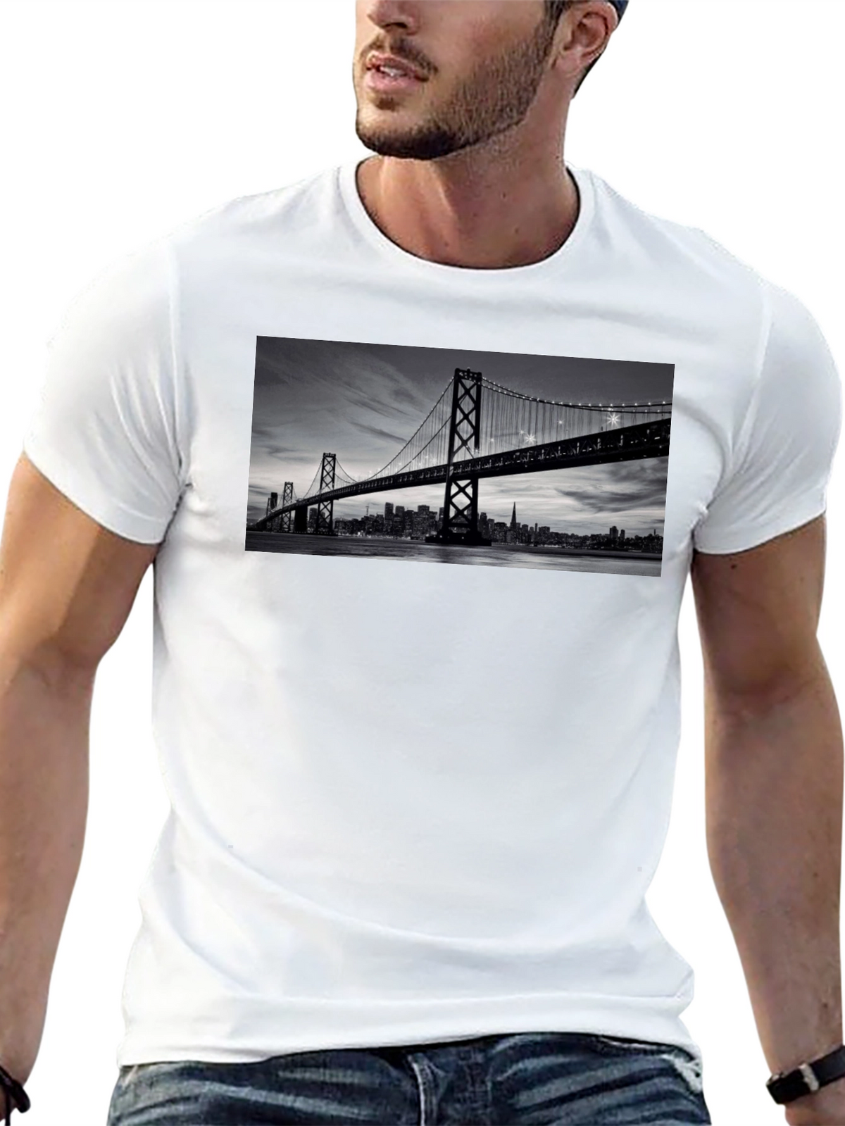 San Francisco Bridge Black T-Shirt