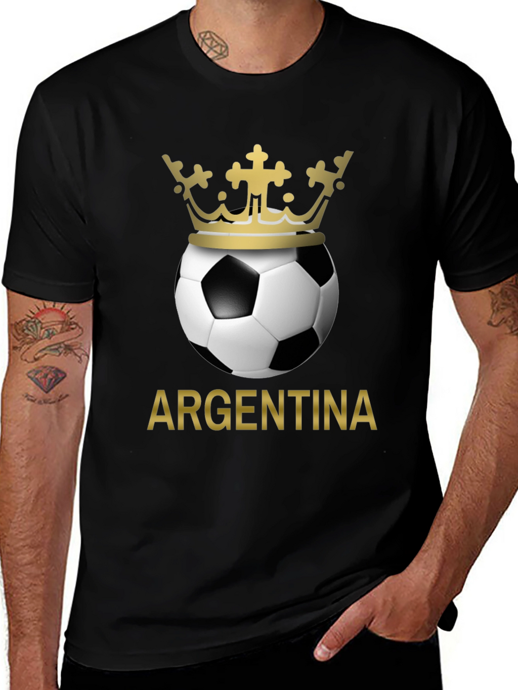Argentina Soccer Ball Crown T-Shirt