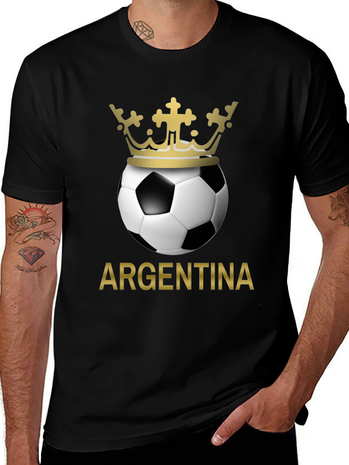 Argentina Soccer Ball Crown T-Shirt