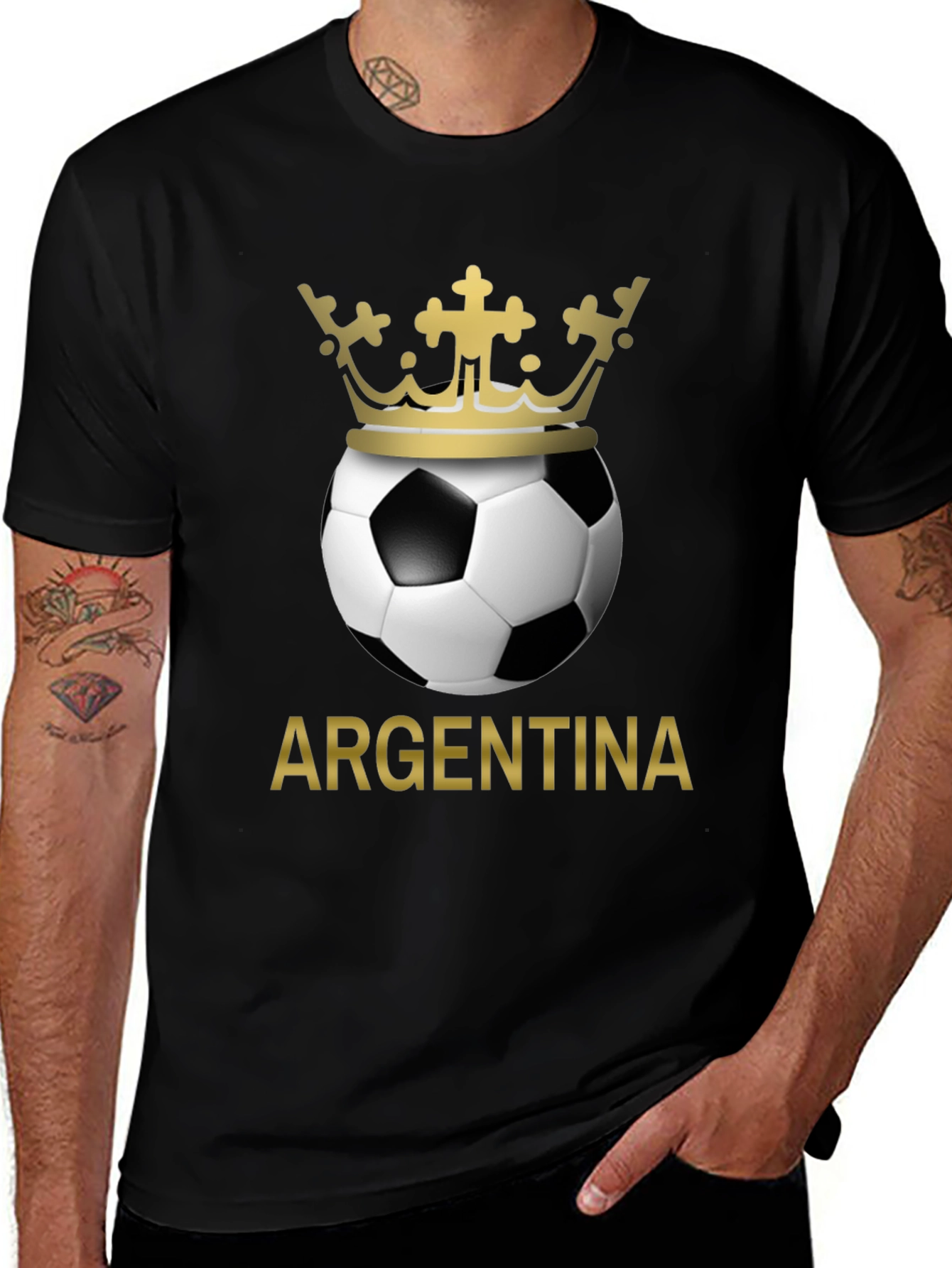 Argentina Soccer Ball Crown T-Shirt