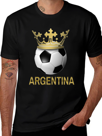 Argentina Soccer Ball Crown T-Shirt