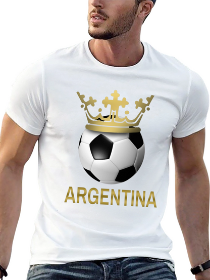Argentina Soccer Ball Crown T-Shirt