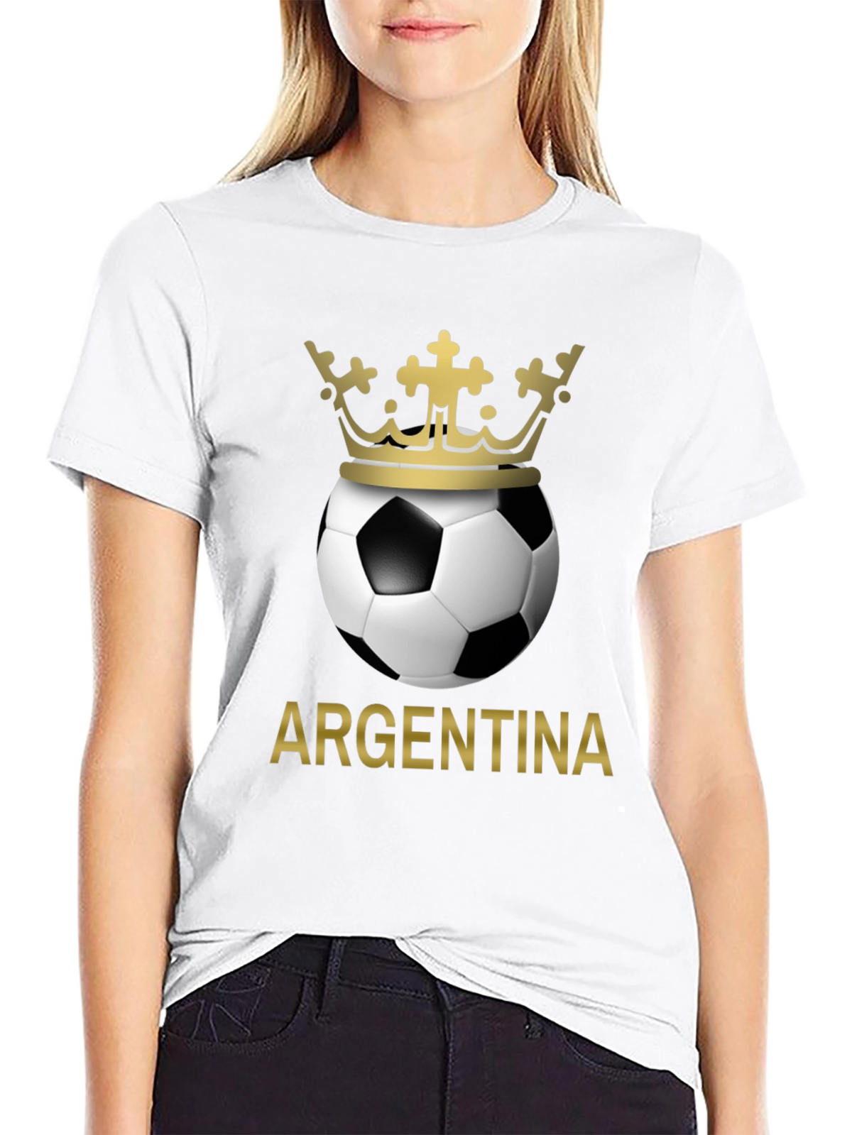 Argentina Soccer Ball Crown T-Shirt