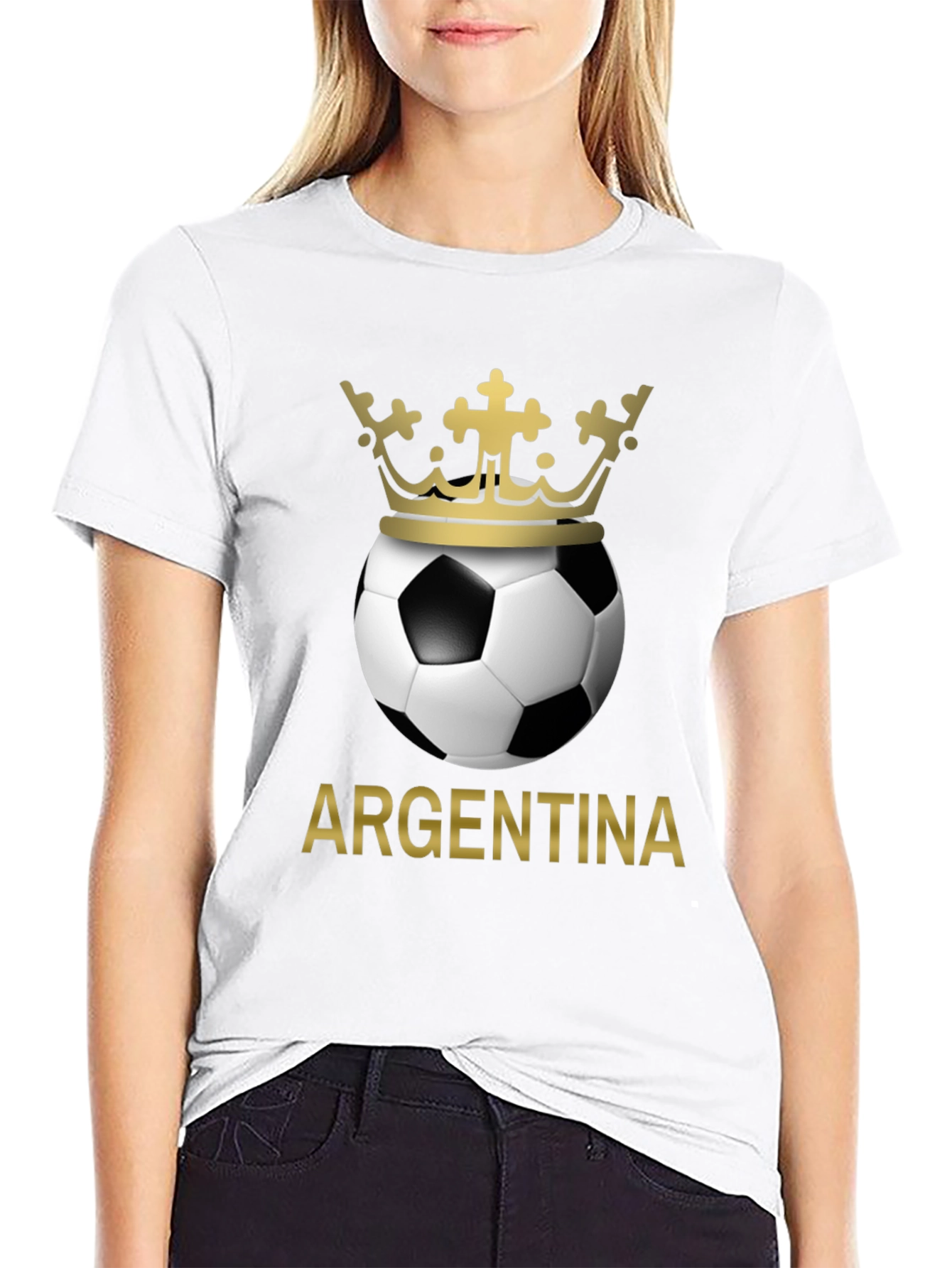 Argentina Soccer Ball Crown T-Shirt