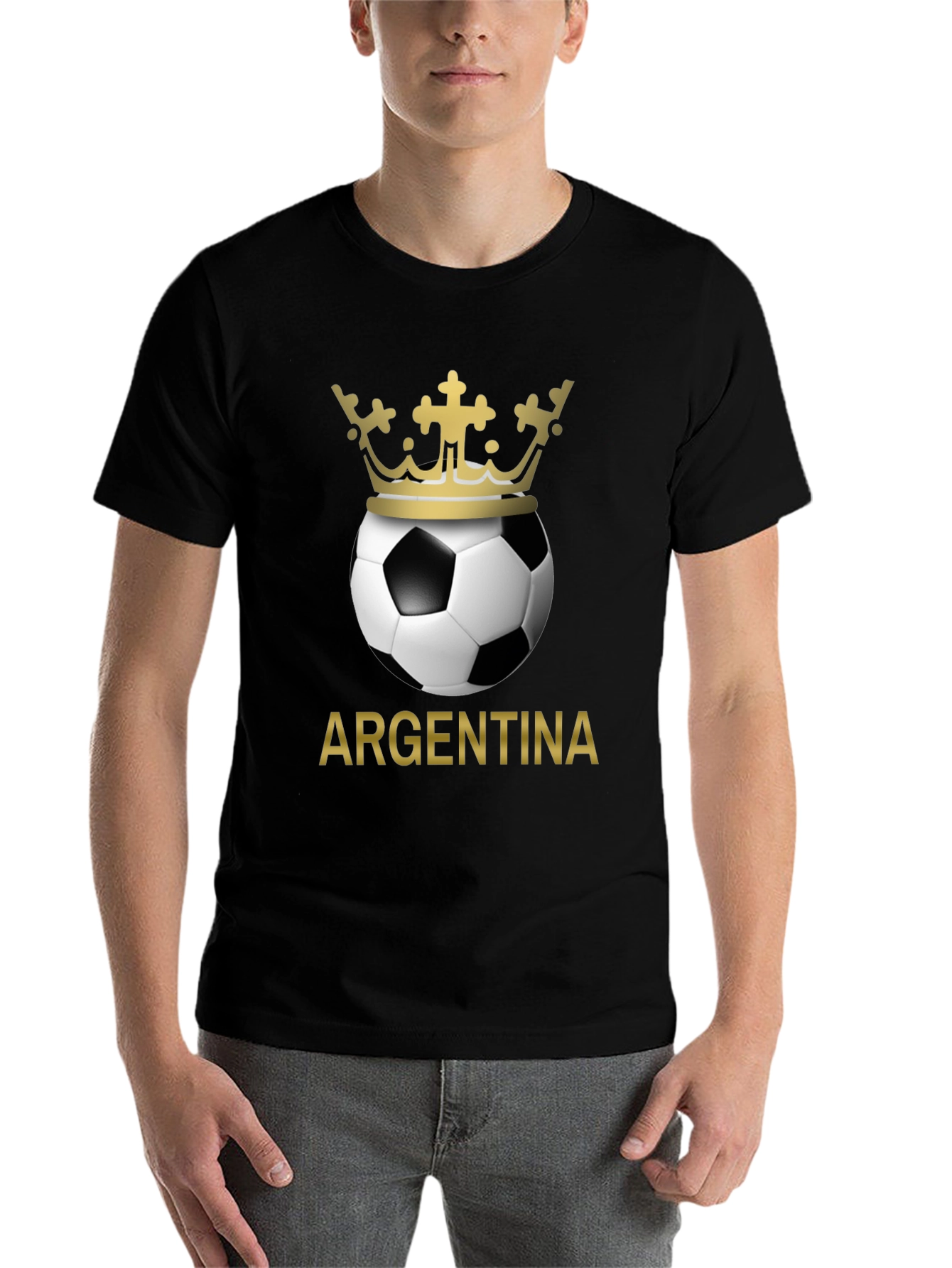 Argentina Soccer Ball Crown T-Shirt