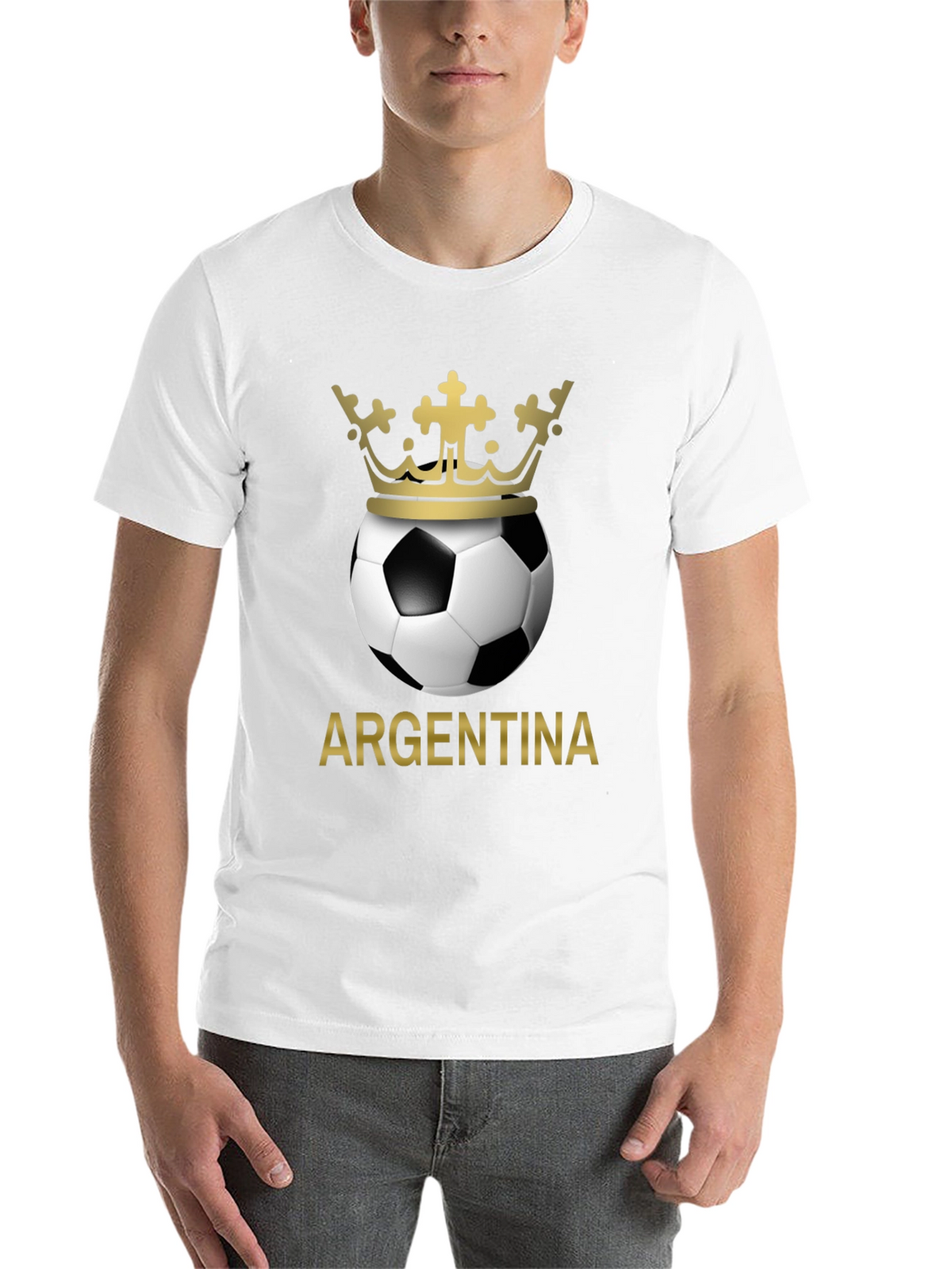 Argentina Soccer Ball Crown T-Shirt