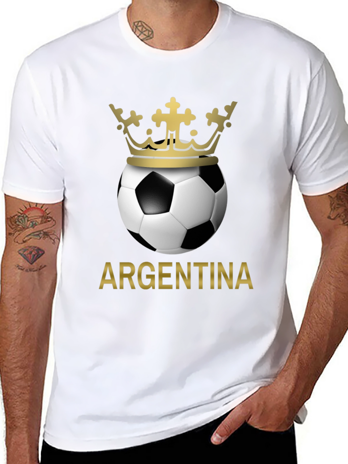 Argentina Soccer Ball Crown T-Shirt