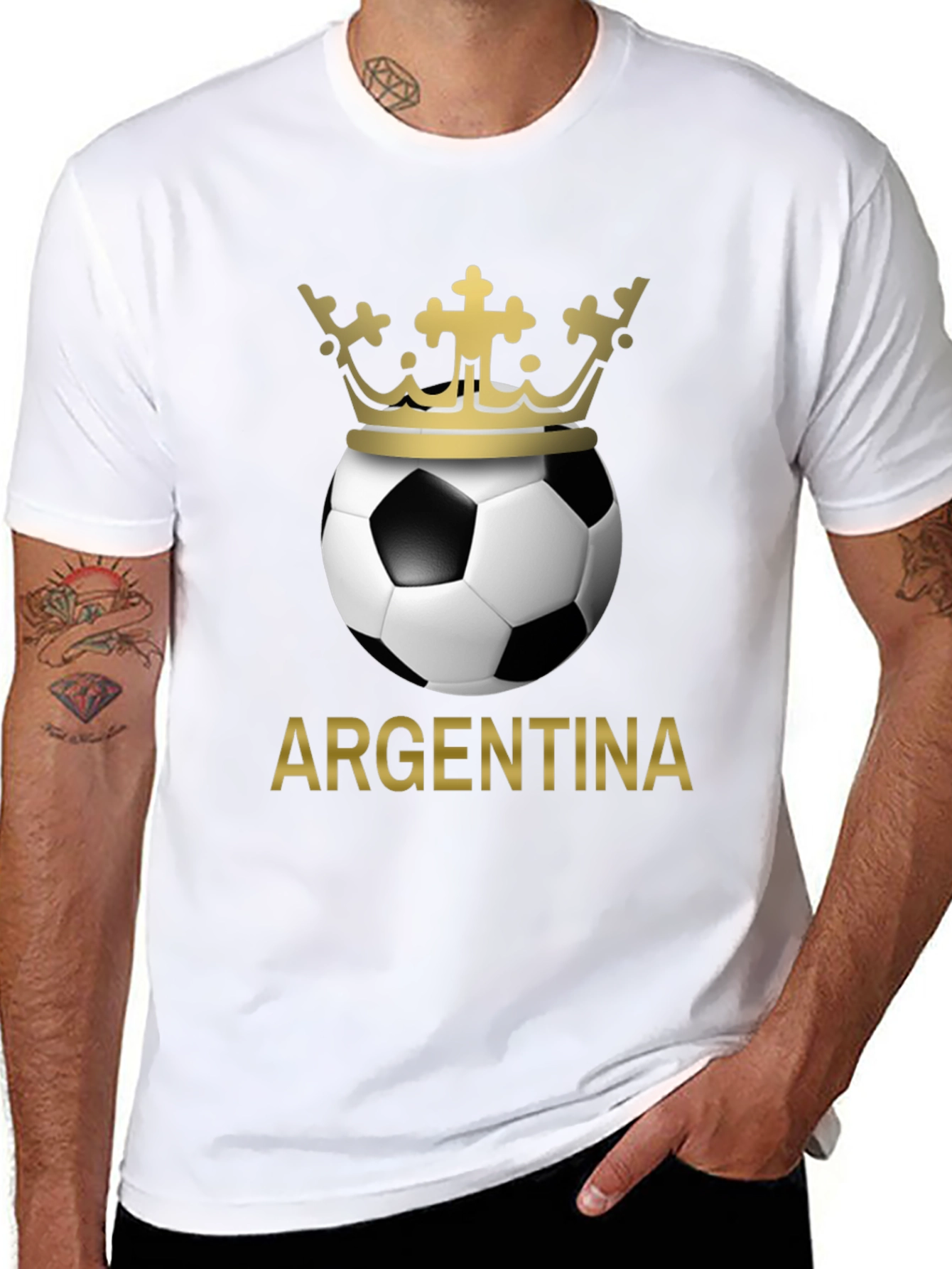 Argentina Soccer Ball Crown T-Shirt