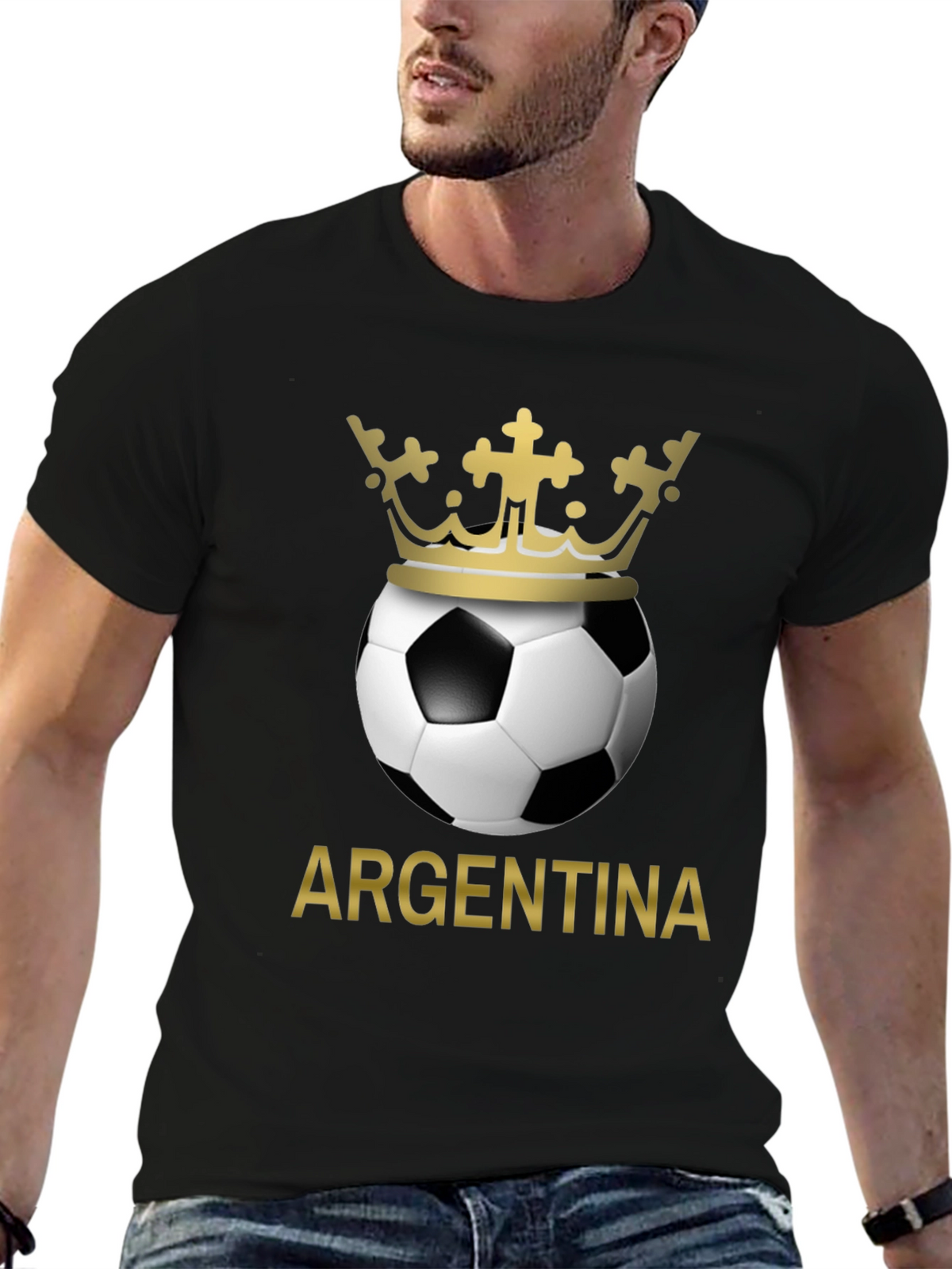 Argentina Soccer Ball Crown T-Shirt