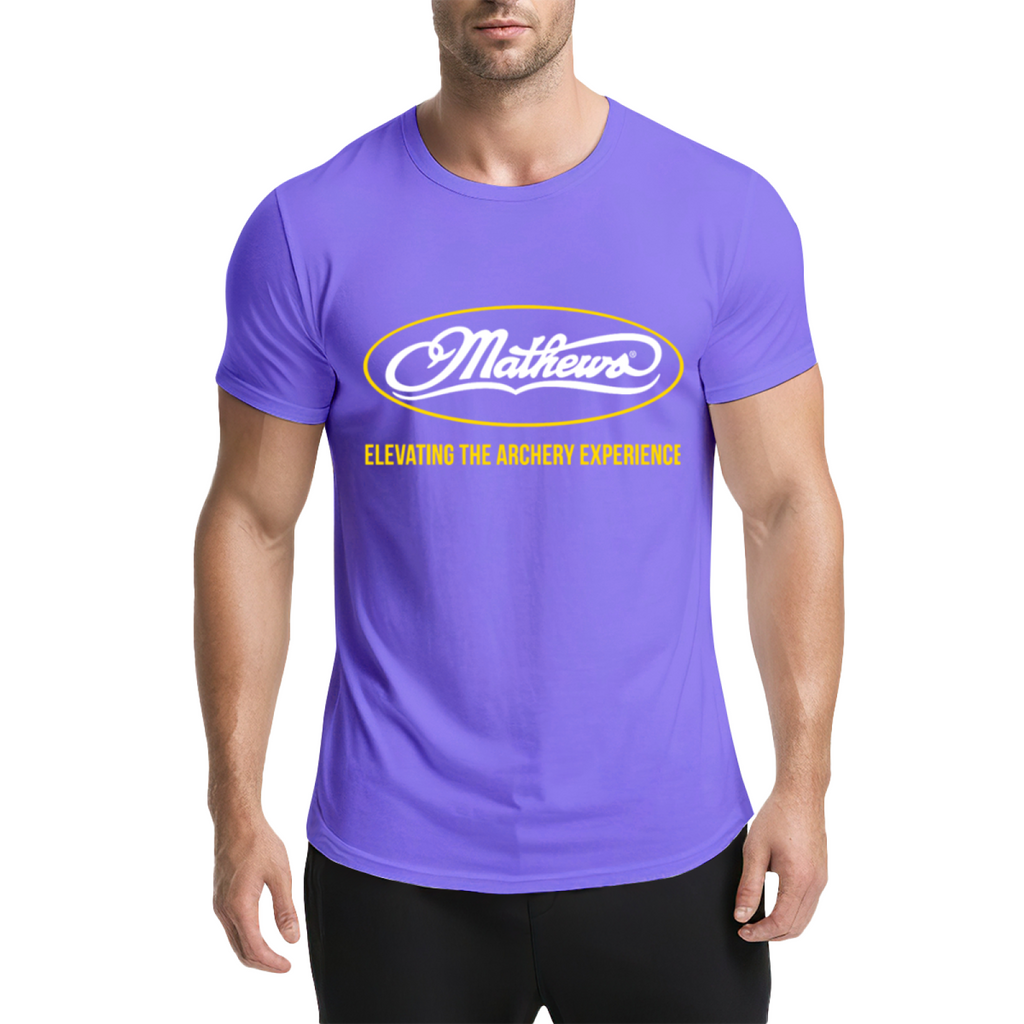 Mathews Elevating The Archery Experience Bowhunting Purple Tee