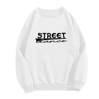 Street Dance Sweatshirt | Retro Lettering Logo Graphic Crewneck, Hip Hop Dancer Pullover Top, Dance Gift for Men Women