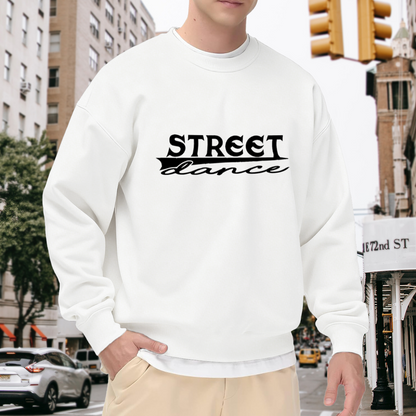 Street Dance Sweatshirt | Retro Lettering Logo Graphic Crewneck, Hip Hop Dancer Pullover Top, Dance Gift for Men Women