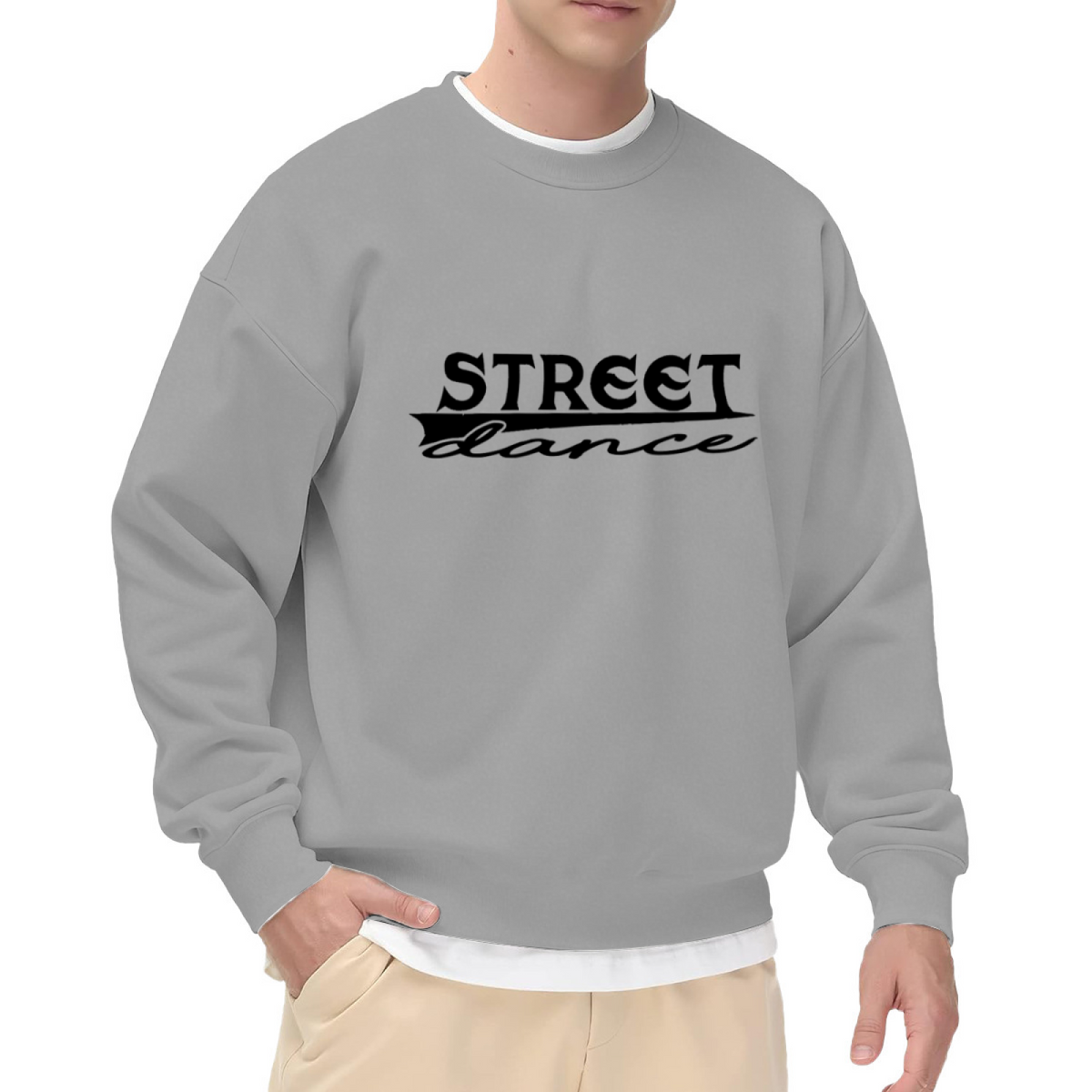 Street Dance Sweatshirt | Retro Lettering Logo Graphic Crewneck, Hip Hop Dancer Pullover Top, Dance Gift for Men Women