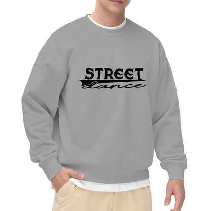 Street Dance Sweatshirt | Retro Lettering Logo Graphic Crewneck, Hip Hop Dancer Pullover Top, Dance Gift for Men Women
