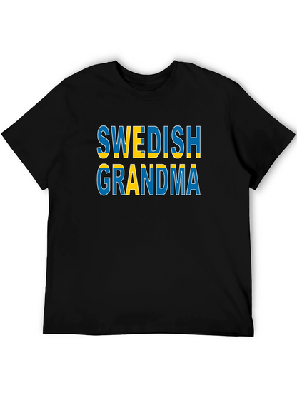 Swedish Grandma T-Shirt Black Cotton