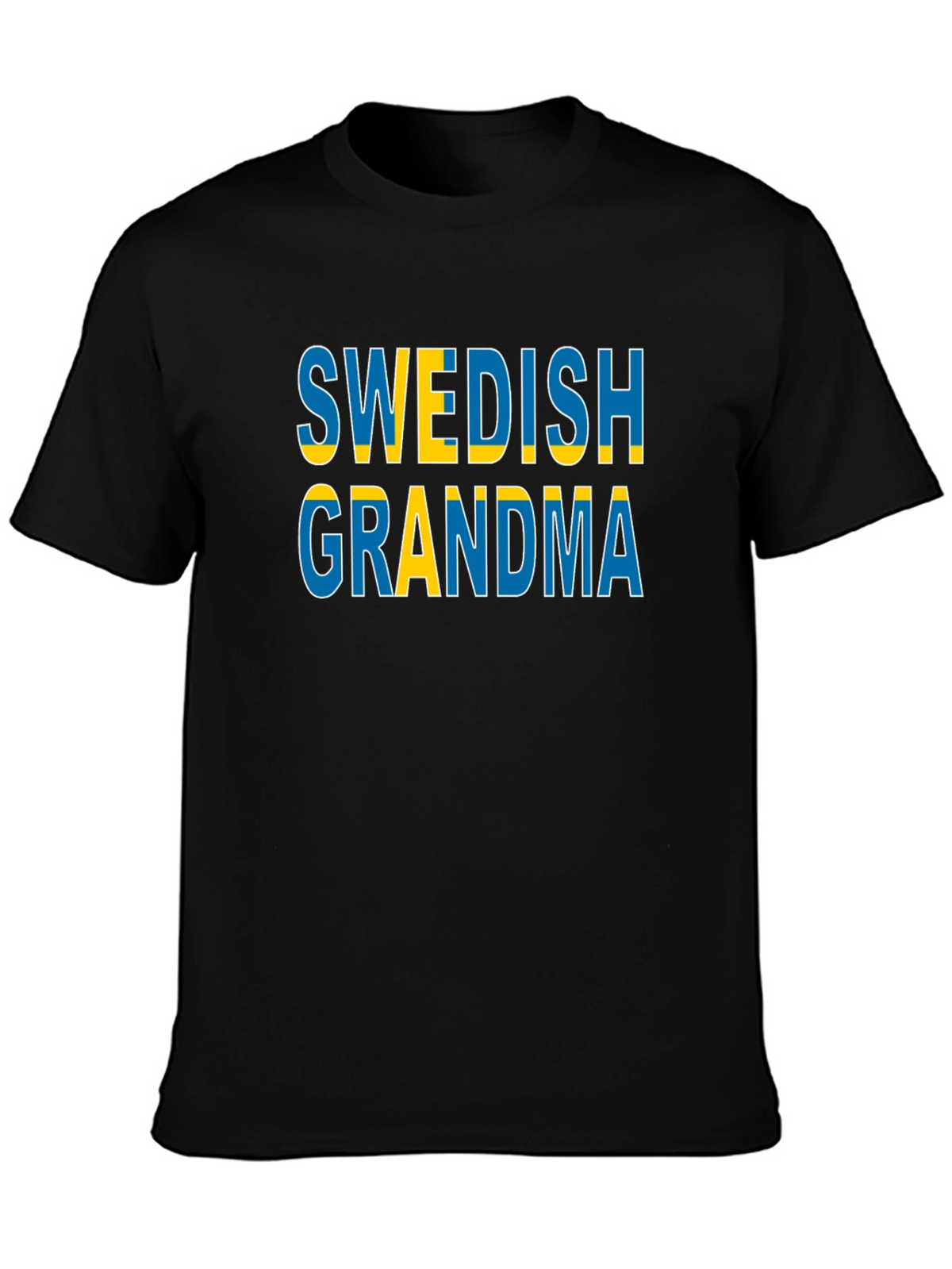 Swedish Grandma T-Shirt Black Cotton