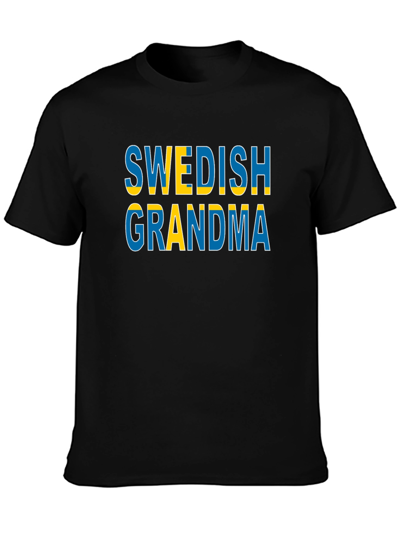 Swedish Grandma T-Shirt Black Cotton