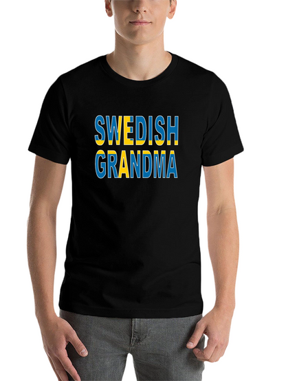 Swedish Grandma T-Shirt Black Cotton
