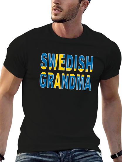 Swedish Grandma T-Shirt Black Cotton