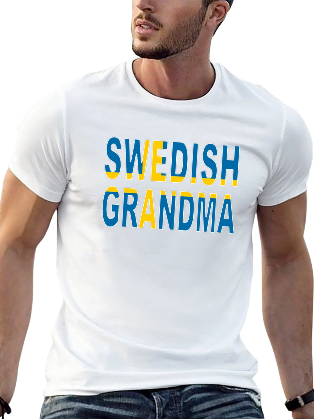 Swedish Grandma T-Shirt Black Cotton