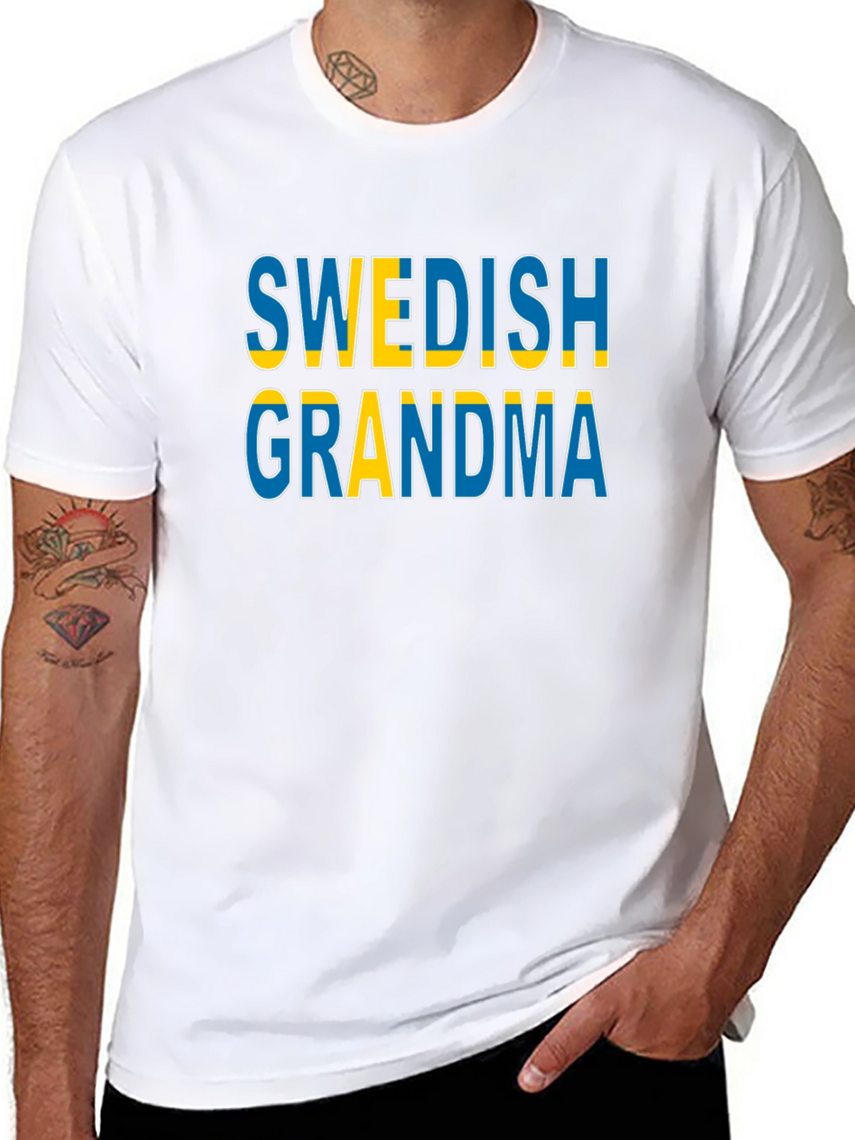 Swedish Grandma T-Shirt Black Cotton