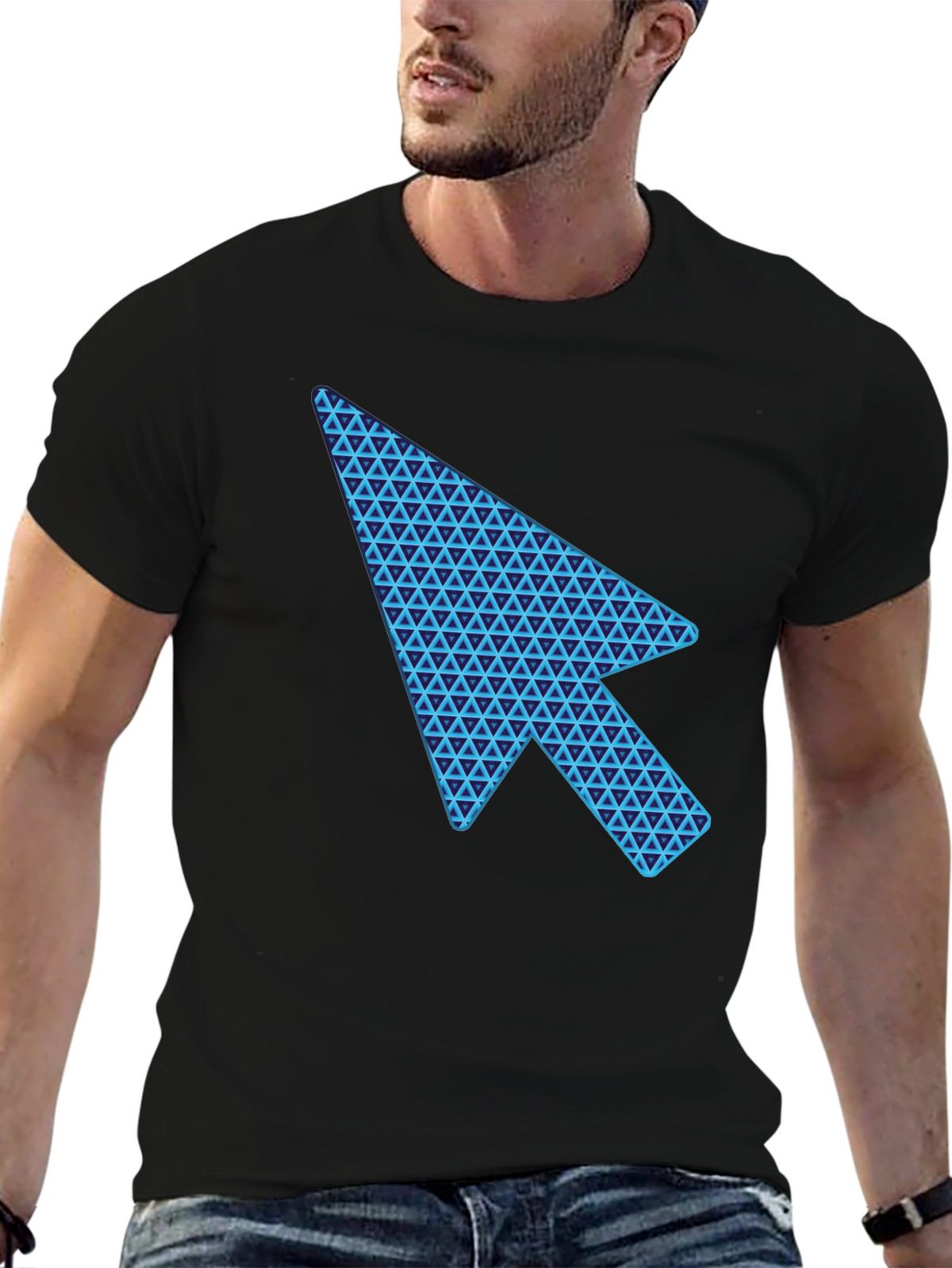Cursor Arrow Graphic Black T-Shirt