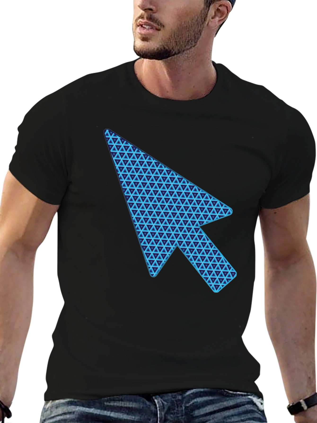 Cursor Arrow Graphic Black T-Shirt