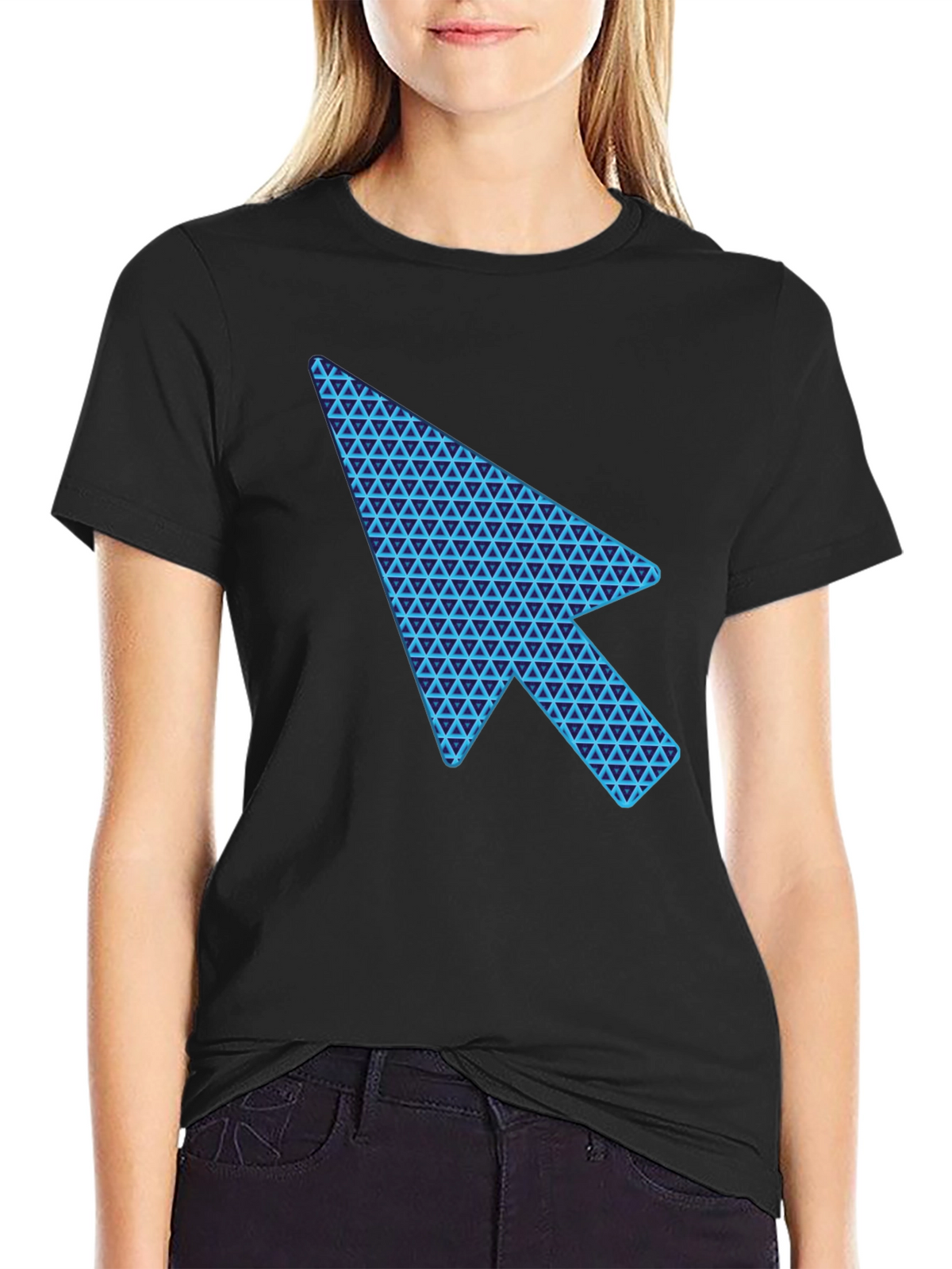 Cursor Arrow Graphic Black T-Shirt