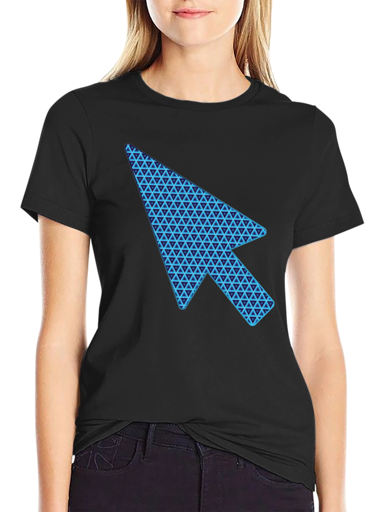 Cursor Arrow Graphic Black T-Shirt