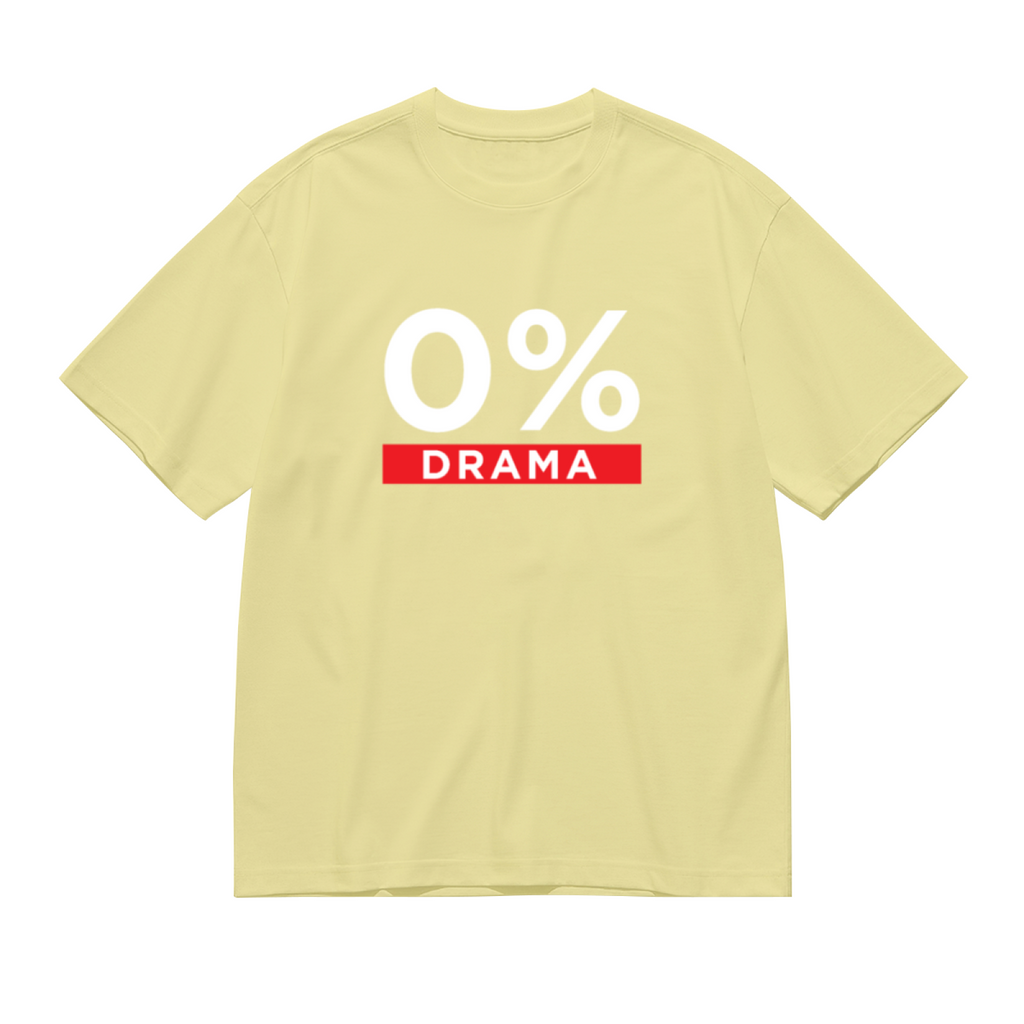 0% Drama No Chaos Minimal Yellow T-Shirt