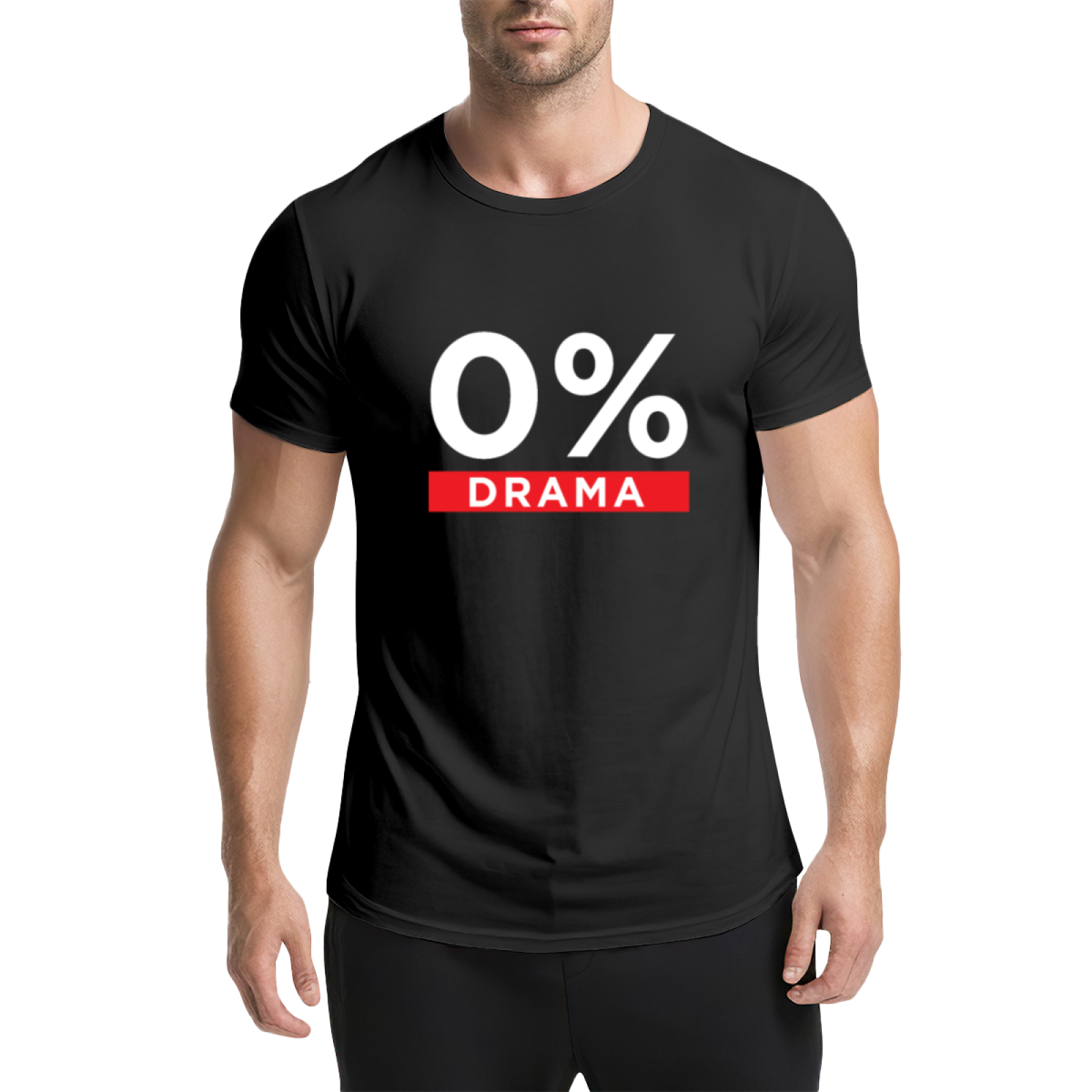 0% Drama No Chaos Minimal Yellow T-Shirt