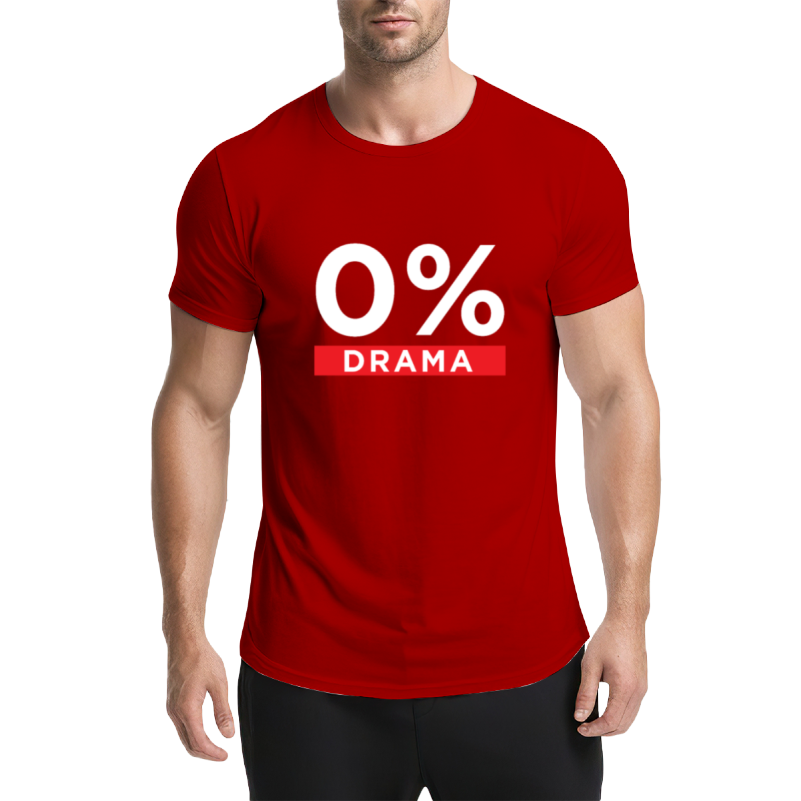 0% Drama No Chaos Minimal Yellow T-Shirt
