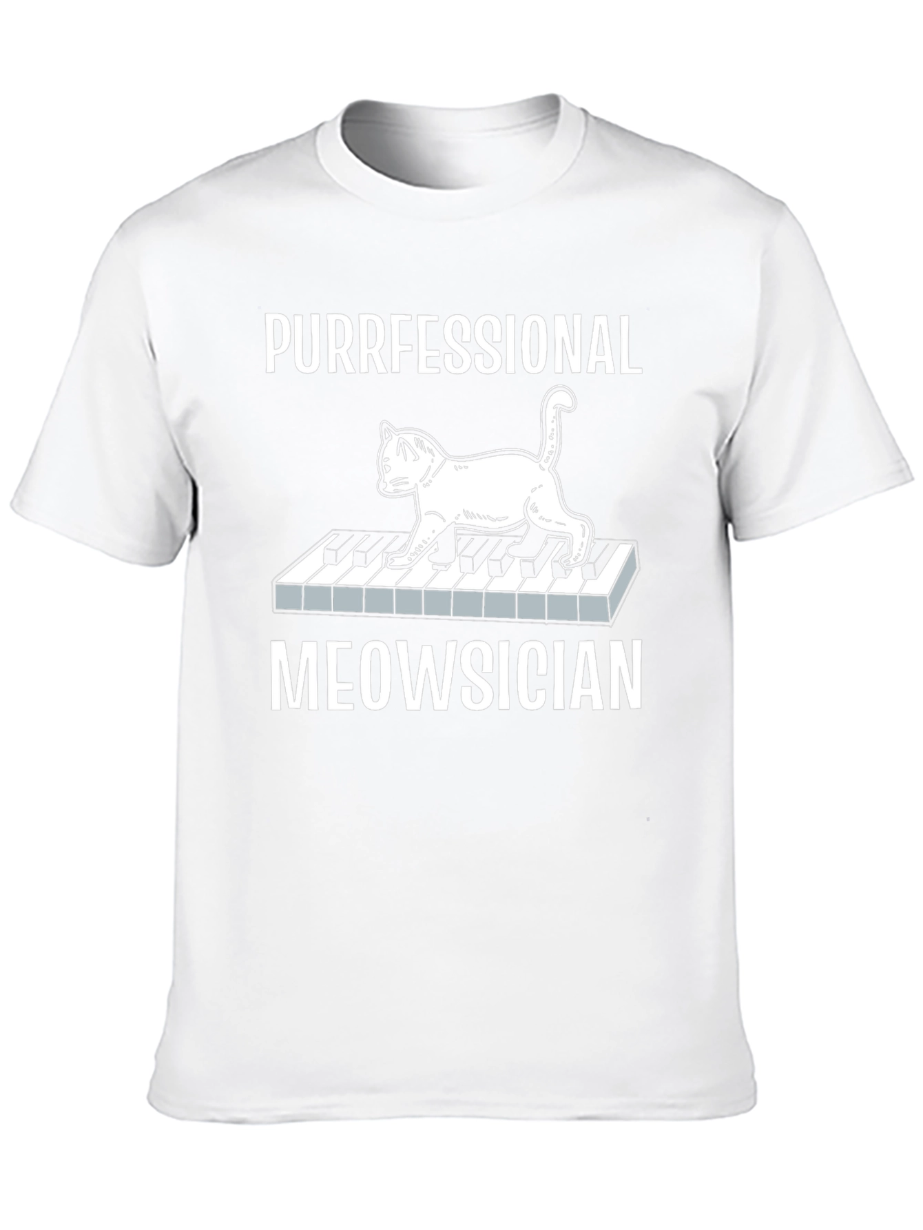 Purrfessional Meowsician Cat Piano T-Shirt