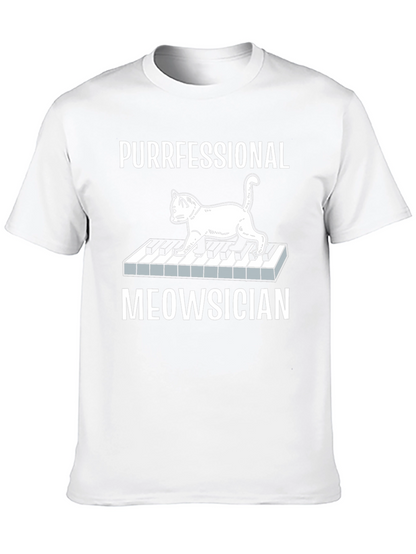 Purrfessional Meowsician Cat Piano T-Shirt