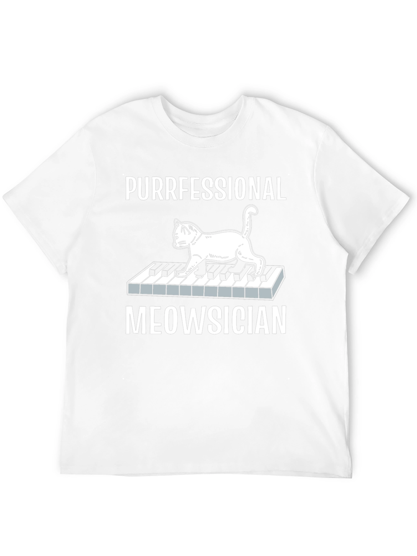 Purrfessional Meowsician Cat Piano T-Shirt