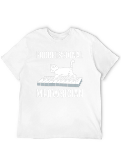 Purrfessional Meowsician Cat Piano T-Shirt