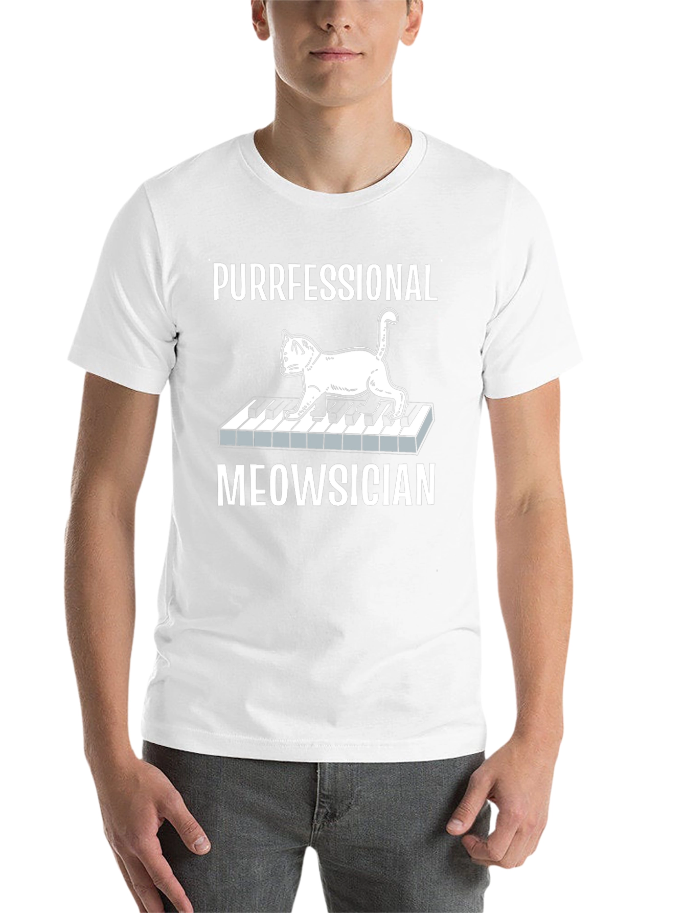 Purrfessional Meowsician Cat Piano T-Shirt