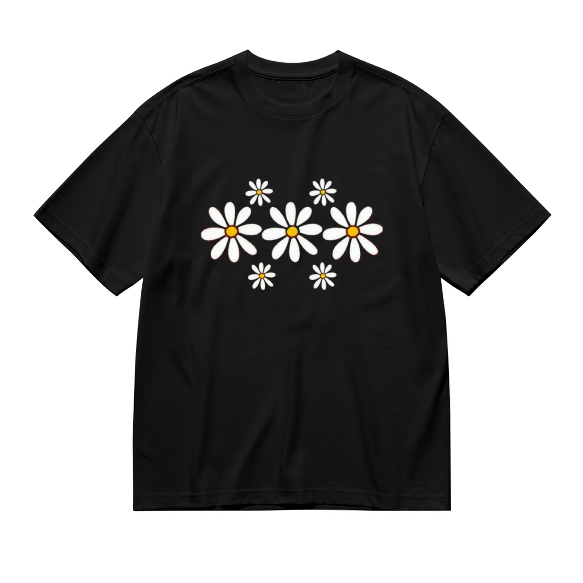 Sweet Smile & Heart Sketch Positive Vibes Tee